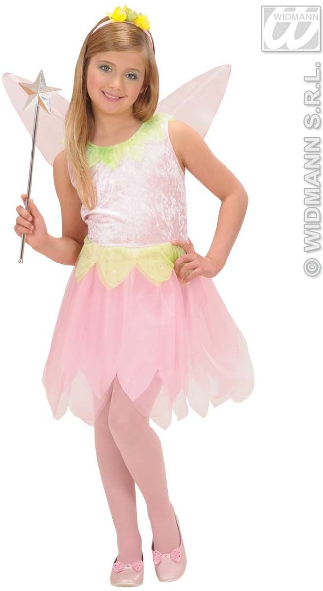 Elfen Feeen & Fantasy Kostuum | Dancing Pixie Roze Bloem Kostuum Meisje | Maat 140 | Carnaval kostuum | Verkleedkleding